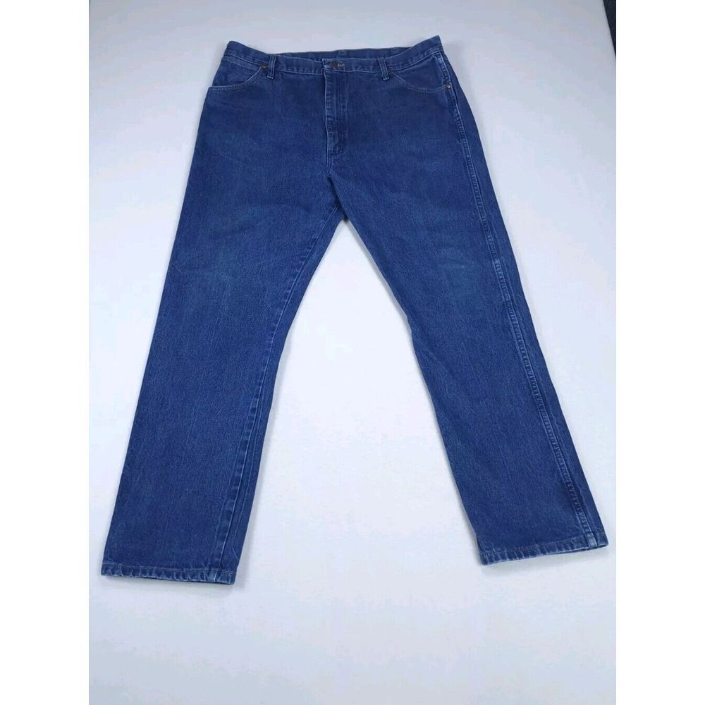 Wrangler Jeans‎ Mens 42 Blue Cowboy Cut Dark Wash Cotton Denim 13MWZ Western PBR
